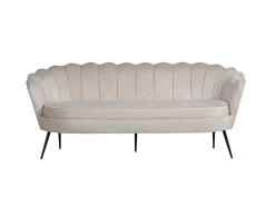 Nice Bank 3 Persoons Velours Beige.