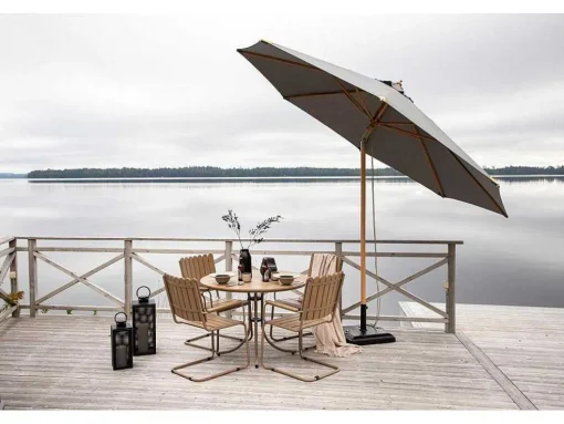 Nypo Parasol Met Kantelfunctie Grijs.