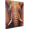 Olieverfschilderij Close-Up Olifant Handgeschilderd