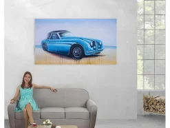 Olieverfschilderij Vintage Auto Handgeschilderd