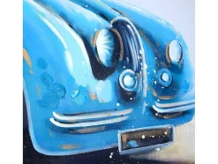 Olieverfschilderij Vintage Auto Handgeschilderd