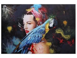 Olieverfschilderij Vrouw Mcw-H25 Handgeschilderd, 100X150Cm