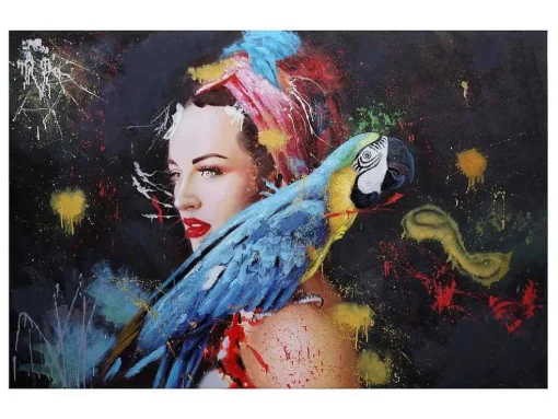 Olieverfschilderij Vrouw Mcw-H25 Handgeschilderd, 100X150Cm