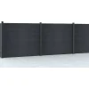 Omheining H156 Cm - Set Van 6 Latten In Composiet + 1 Antraciet Paal - Enola