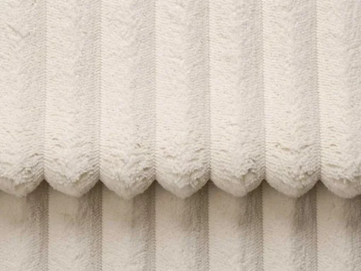 Omkeerbare Hoekslaapbank Van Beige Ribfluweel Met Brede Ribbels Asturio