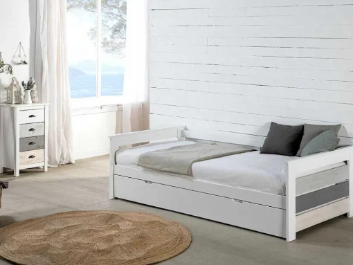 Onderschuifbed Celiane - 2 X 90 X 190 Cm - Mdf - Wit