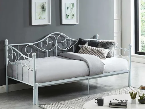Onderuitschuifbed Sebille - Metaal - 90 X 200 Cm - Wit