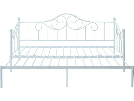 Onderuitschuifbed Sebille - Metaal - 90 X 200 Cm - Wit