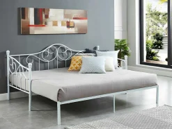 Onderuitschuifbed Sebille - Metaal - 90 X 200 Cm - Wit