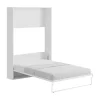 Opklapbaar Bed 140 X 200 Cm - Verticale Handmatige Opening - Wit - Malina Ii