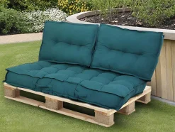 Palletkussen Baila - Katoen En Polyester - 80X120X12 Cm - Blauw
