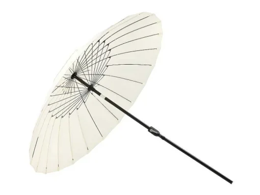 Palmetto Parasol Met Kantelfunctie Wit.
