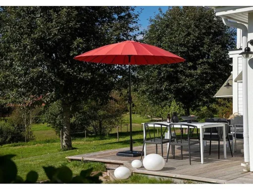 Palmetto Parasol Met Kantelfunctie Rood.