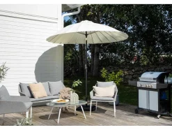 Palmetto Parasol Met Kantelfunctie Wit.