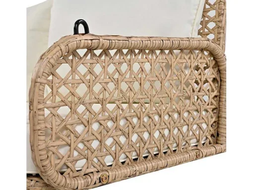 Pe Rotan Hangstoel - Tuinschommel - 2 Plaatsen - Met Kussens - Beige
