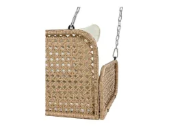 Pe Rotan Hangstoel - Tuinschommel - 2 Plaatsen - Met Kussens - Beige