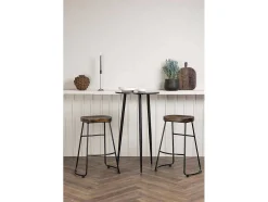 Plaza Barmeubelset Bartafel Zwart En 2 Ozark Barstoelen Naturel.