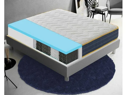 Pocketveringmatras En Traagschuim Met 9 Gedifferentieerde Zones - 23 Cm Hoog - Anatomisch 200X200 Cm