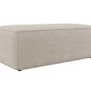 Poef In Beige Textuurstof Amelia