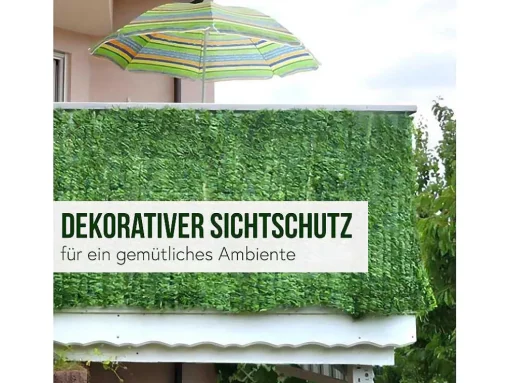 Privacyscherm Balkon N77 Ii Blad, 500X100Cm Licht Blad