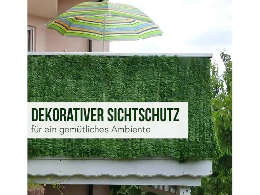 Privacyscherm Balkon N77 Ii Blad, 500X150Cm Donker Blad