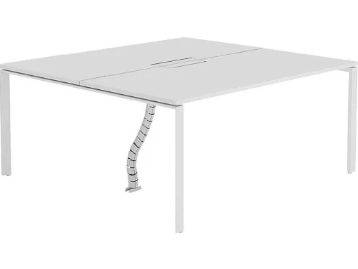 Professioneel Bureau Voor 2 Personen - Wit - L160 Cm - Downtown