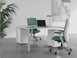 Professioneel Bureau Voor 2 Personen - Wit - L160 Cm - Downtown