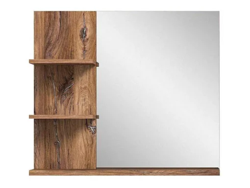 Ramon Spiegel Bad 80Cm 3 Planken Grijs,Eik Decor.
