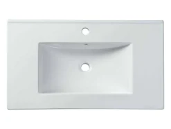 Rechthoekige Keramische Wastafel - Wit - 81 X 46,5 Cm - Motiac