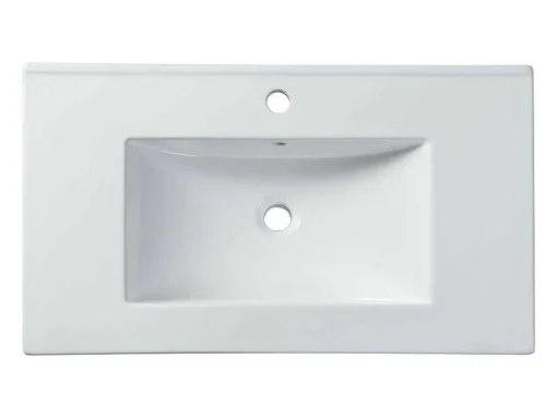 Rechthoekige Keramische Wastafel - Wit - 81 X 46,5 Cm - Motiac