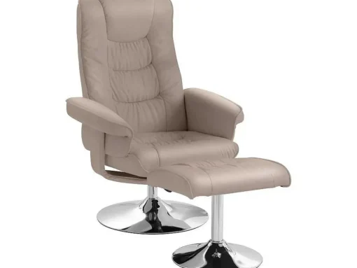 Relaxfauteuil + Kruk Cappucino