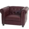Relaxfauteuil Edinburgh Ronde Poten, Ronde Poten, Roodbruin