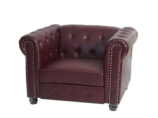 Relaxfauteuil Edinburgh Ronde Poten, Ronde Poten, Roodbruin
