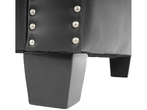 Relaxfauteuil Edinburgh Ronde Poten, Vierkante Voet, Zwart
