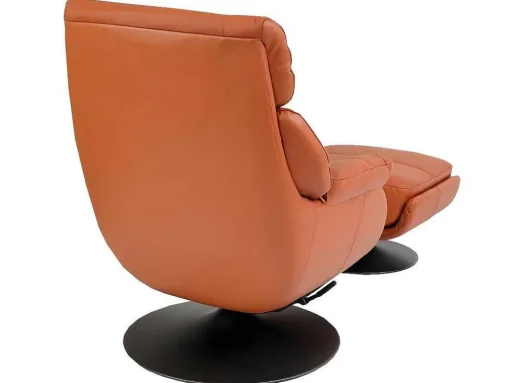 Relaxfauteuil Met Kruk Mcw-K99, Bruin