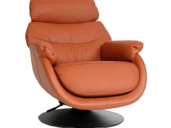 Relaxfauteuil Met Kruk Mcw-K99, Bruin