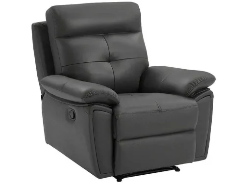 Relaxfauteuil Van Grijs Leer Vineta