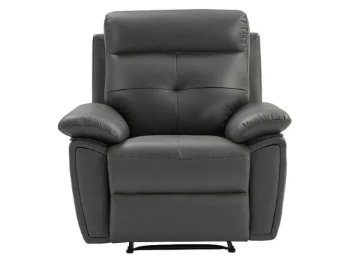 Relaxfauteuil Van Grijs Leer Vineta