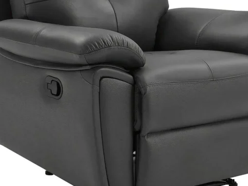 Relaxfauteuil Van Grijs Leer Vineta
