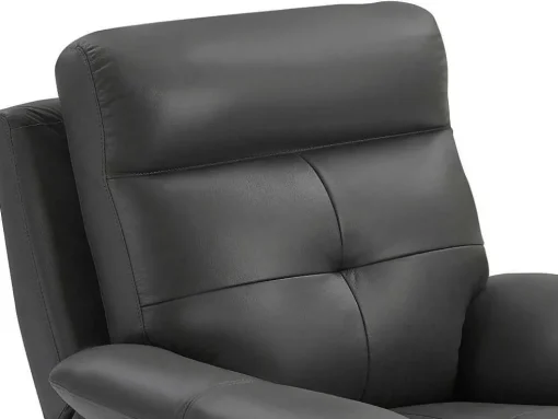 Relaxfauteuil Van Grijs Leer Vineta