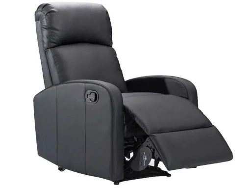 Relaxfauteuil Van Kunstleer Isao - Zwart