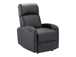 Relaxfauteuil Van Kunstleer Isao - Zwart
