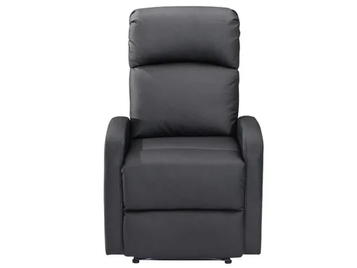 Relaxfauteuil Van Kunstleer Isao - Zwart