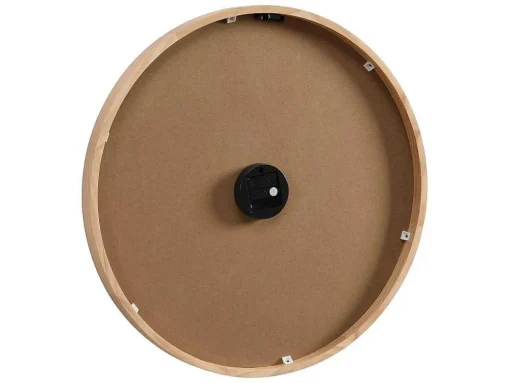 Rieten Wandklok - D60 Cm - Mdf En Hout - Naturel - Fietra