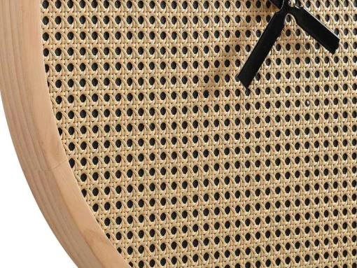 Rieten Wandklok - D60 Cm - Mdf En Hout - Naturel - Fietra