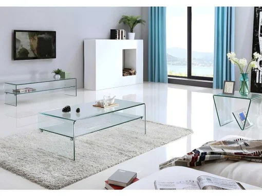 Salontafel Trenia - Dubbele Plaat - Gehard Glas
