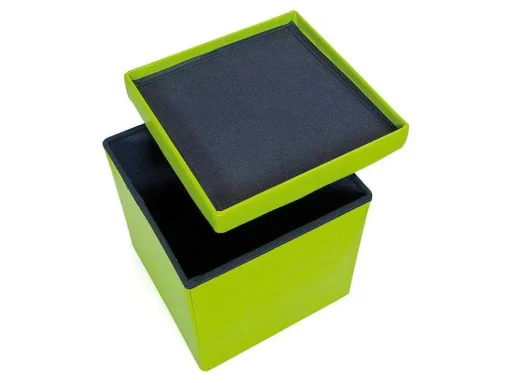 Sanne Opbergdozen Voetenbank Met Deksel, Groen.