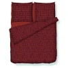 Satijnen Beddengoed Set Met 80 Draden/Cm - Dekbedovertrek 240 X 260 Cm + 2 Kussenslopen 63 X 63 Cm - Terracotta - Burby