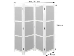 Scherm Mcw-G52, Bruin, 4 Panelen 166X160Cm