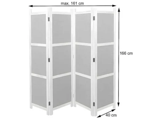 Scherm Mcw-G52, Bruin, 4 Panelen 166X160Cm